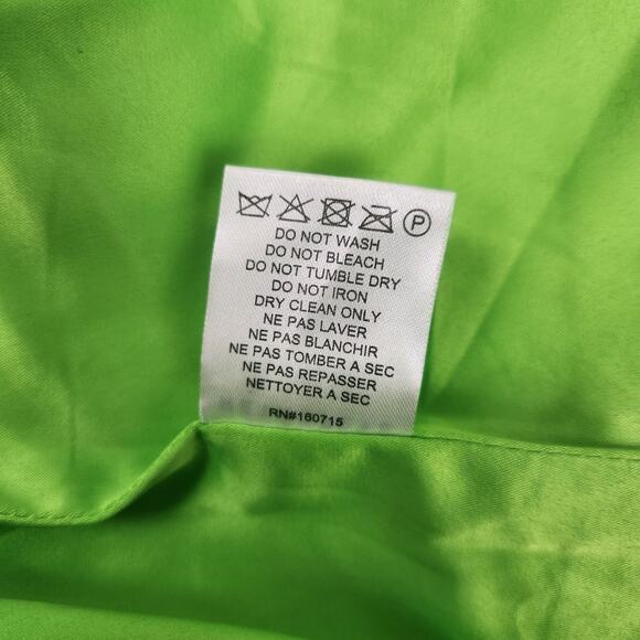 Retrofete Saige Double Breasted Blazer in Lime Punch Green Size Small Satin - Picture 12 of 13